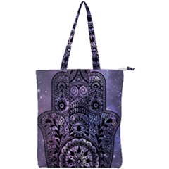 Hamsa Hand Double Zip Up Tote Bag by Bangk1t