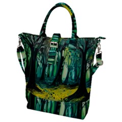 Ai Generated Trees Forest Mystical Forest Nature Art Buckle Top Tote Bag by Ndabl3x