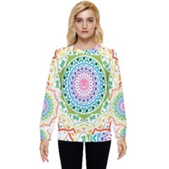 Mandala Pattern Rainbow Pride Hidden Pocket Sweatshirt by Ndabl3x
