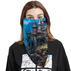 Castle Fantasy Face Covering Bandana (triangle) by Ndabl3x
