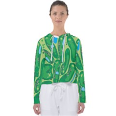 Golf Course Par Golf Course Green Women s Slouchy Sweat by Cowasu