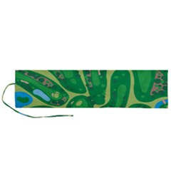Golf Course Par Golf Course Green Roll Up Canvas Pencil Holder (l) by Cowasu