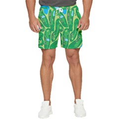 Golf Course Par Golf Course Green Men s Runner Shorts by Cowasu