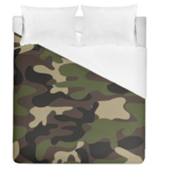 Texture Military Camouflage Repeats Seamless Army Green Hunting Duvet Cover (queen Size) by Cowasu