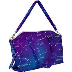 Realistic Night Sky With Constellations Canvas Crossbody Bag by Cowasu