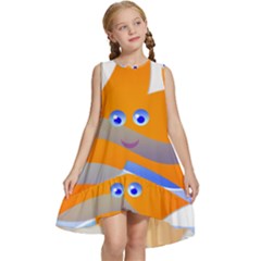 Beach Sea Shell Swimming Kids  Frill Swing Dress