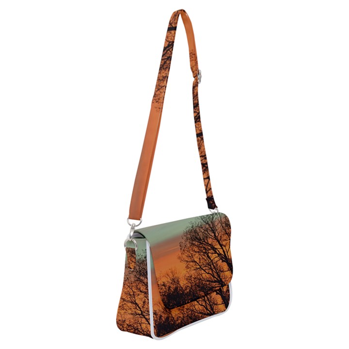 Twilight Sunset Sky Evening Clouds Shoulder Bag with Back Zipper