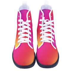Rainbow Colors Women s High-top Canvas Sneakers by Amaryn4rt