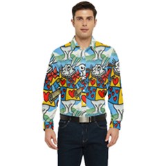 Seamless Repeating Tiling Tileable Men s Long Sleeve  Shirt by Amaryn4rt