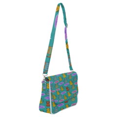 Meow Cat Pattern Shoulder Bag With Back Zipper by Amaryn4rt