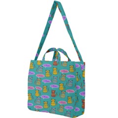 Meow Cat Pattern Square Shoulder Tote Bag by Amaryn4rt