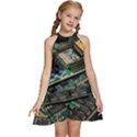 Computer Ram Tech - Kids  Halter Collar Waist Tie Chiffon Dress View1