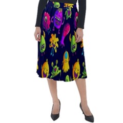 Space Patterns Classic Velour Midi Skirt  by Amaryn4rt