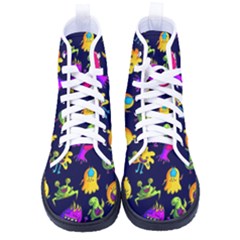 Space Patterns Kid s High-top Canvas Sneakers by Amaryn4rt