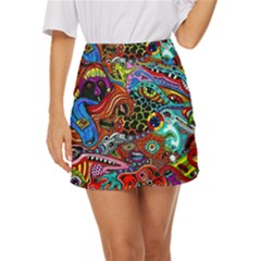 Vector Art Pattern - Mini Front Wrap Skirt by Amaryn4rt