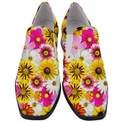 Flowers Blossom Bloom Nature Plant Women Slip On Heel Loafers by Amaryn4rt