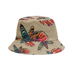 Tattoos Colorful Seamless Pattern Inside Out Bucket Hat by Amaryn4rt