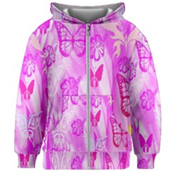 Butterfly Cut Out Pattern Colorful Colors Kids  Zipper Hoodie Without Drawstring by Simbadda