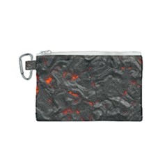 Volcanic Lava Background Effect Canvas Cosmetic Bag (small) by Simbadda