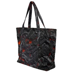 Volcanic Lava Background Effect Zip Up Canvas Bag by Simbadda