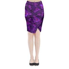 Spheres Combs Structure-regulation Midi Wrap Pencil Skirt