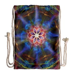 Mandala Pattern Kaleidoscope Drawstring Bag (large) by Simbadda