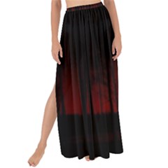 Scary Dark Forest Red And Black Maxi Chiffon Tie-up Sarong