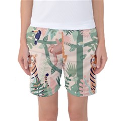 Kids Animals & Jungle Friends Women s Basketball Shorts by Ravend