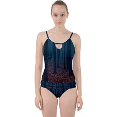 Dark Forest Nature Cut Out Top Tankini Set by Ravend