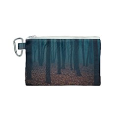 Dark Forest Nature Canvas Cosmetic Bag (small)