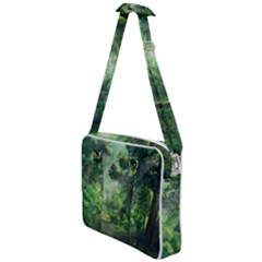 Anime Green Forest Jungle Nature Landscape Cross Body Office Bag by Ravend