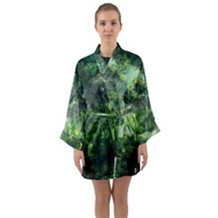 Anime Green Forest Jungle Nature Landscape Long Sleeve Satin Kimono