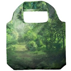 Anime Green Forest Jungle Nature Landscape Foldable Grocery Recycle Bag by Ravend