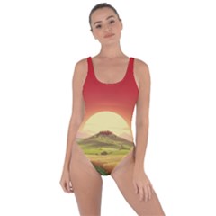 Landscape Sunset Orange Sky Pathway Art Bring Sexy Back Swimsuit