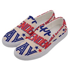 Usa Happy Independence Day Men s Canvas Slip Ons