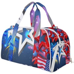 4th Of July Happy Usa Independence Day Burner Gym Duffel Bag by Ravend