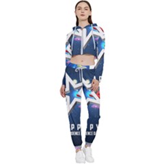 4th Of July Happy Usa Independence Day Cropped Zip Up Lounge Set by Ravend