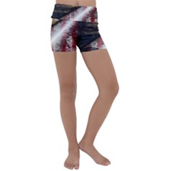 Independence Day July 4th Kids  Lightweight Velour Yoga Shorts