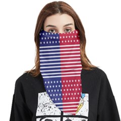 American Flag Patriot Red White Face Covering Bandana (triangle) by Celenk