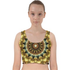 Pattern Abstract Background Art Velvet Racer Back Crop Top