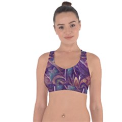 Abstract African Art Pattern Cross String Back Sports Bra