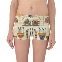 Egyptian Paper Papyrus Hieroglyphs Boyleg Bikini Bottoms by Vaneshop