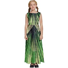 Acrylic Abstract Art Design  Kids  Satin Sleeveless Maxi Dress