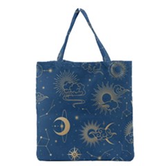 Seamless-galaxy-pattern Grocery Tote Bag