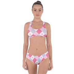 Cute-kawaii-patches-seamless-pattern Criss Cross Bikini Set by uniart180623