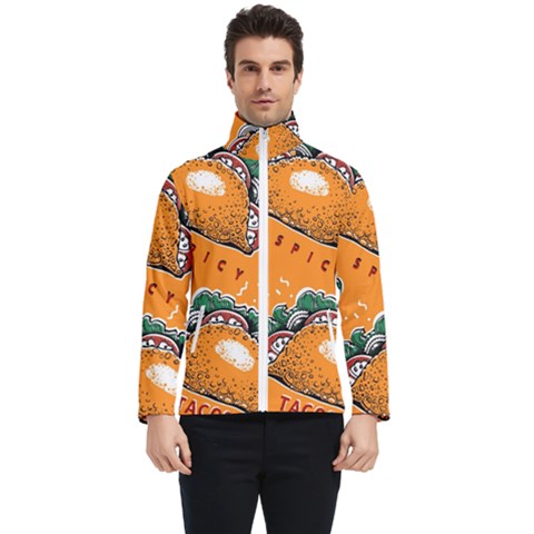 Seamless-pattern-with-taco Men s Bomber Jacket by uniart180623