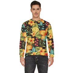 Fabulous-colorful-floral-seamless Men s Fleece Sweatshirt by uniart180623