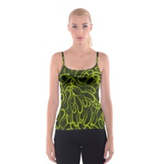 Green-abstract-stippled-repetitive-fashion-seamless-pattern Spaghetti Strap Top by uniart180623