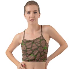Cartoon-brown-stone-grass-seamless-background-texture-pattern Mini Tank Bikini Top by uniart180623