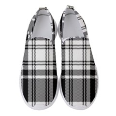 Pixel-background-design-modern-seamless-pattern-plaid-square-texture-fabric-tartan-scottish-textile- Women s Slip On Sneakers by uniart180623
